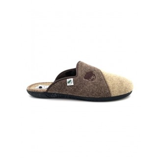 mule huran feutre taupe