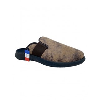 chausson tissus marron